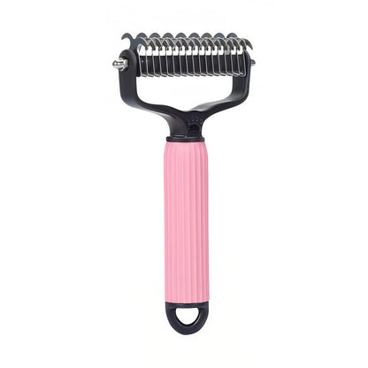Universal Pet Detangling Comb for Dogs Grooming Tool Double-Sided Stainless Steel for Coat Care & Shedding Removal Easy to Use Essential Grooming